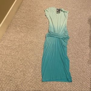 Ombré mint to turquoise dress